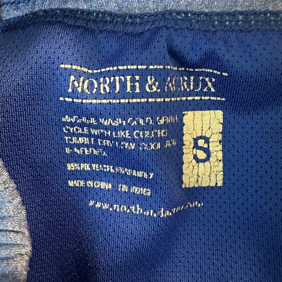 North & Acrux blue Running Stretch Active workout shorts sz S "Warriors" - Picture 3 of 5